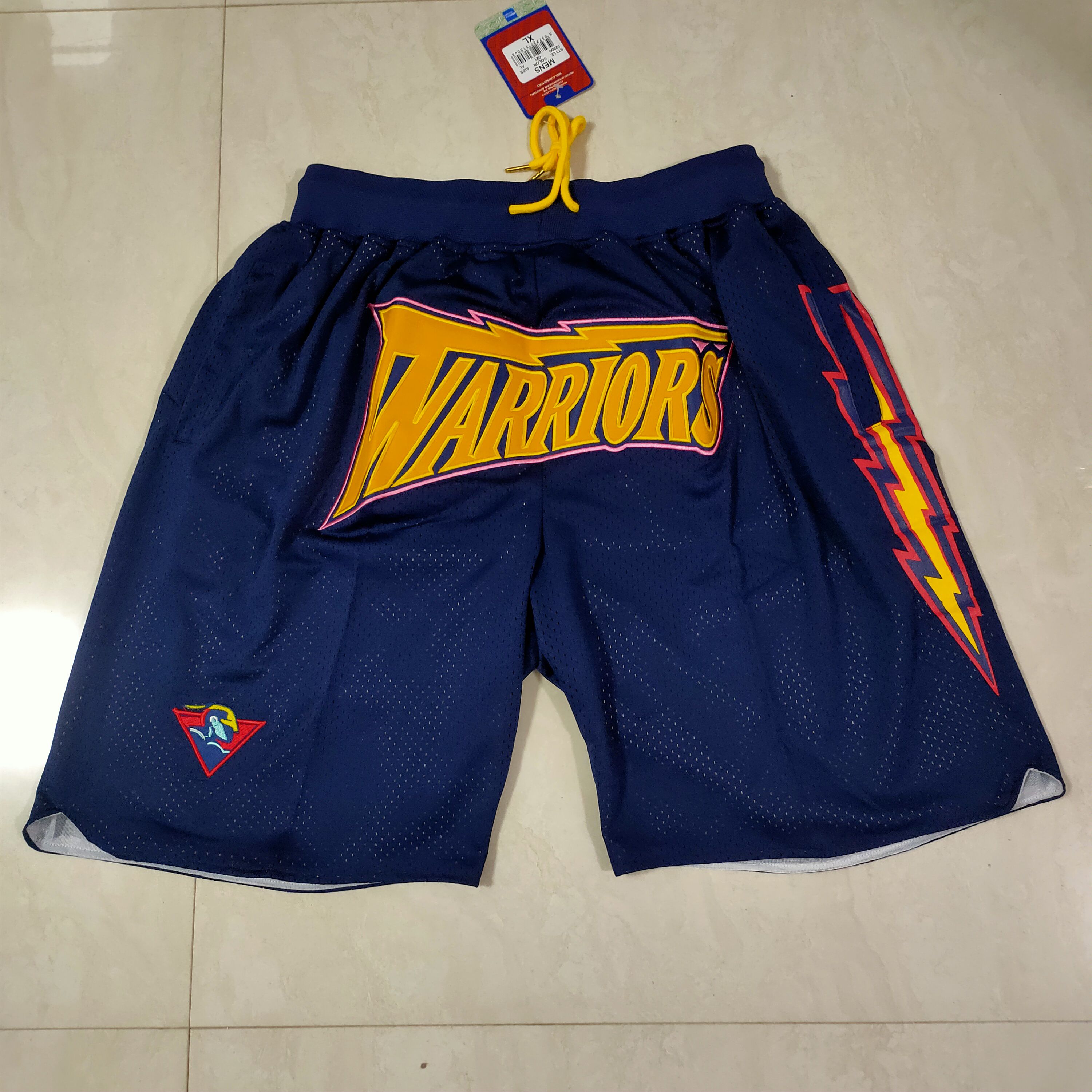 Men NBA 2021 Golden State Warriors Blue Shorts->golden state warriors->NBA Jersey